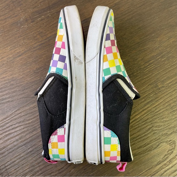Vans 5 Rainbow Checkered Sneakers Slip On - Picture 7 of 10